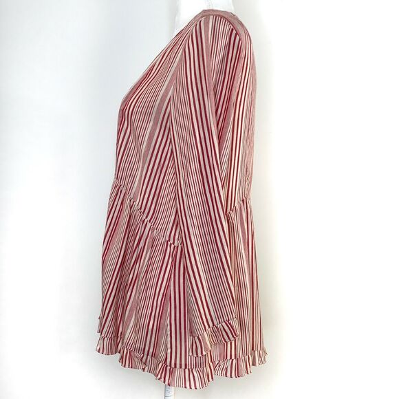 Crimson In Grace Striped Multicolored Oversized blouse relaxed sz small - Picture 3 of 10